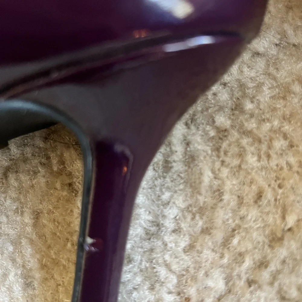 Women's Plum Burgundy Mary Jane Shoes - Picture 9 of 9